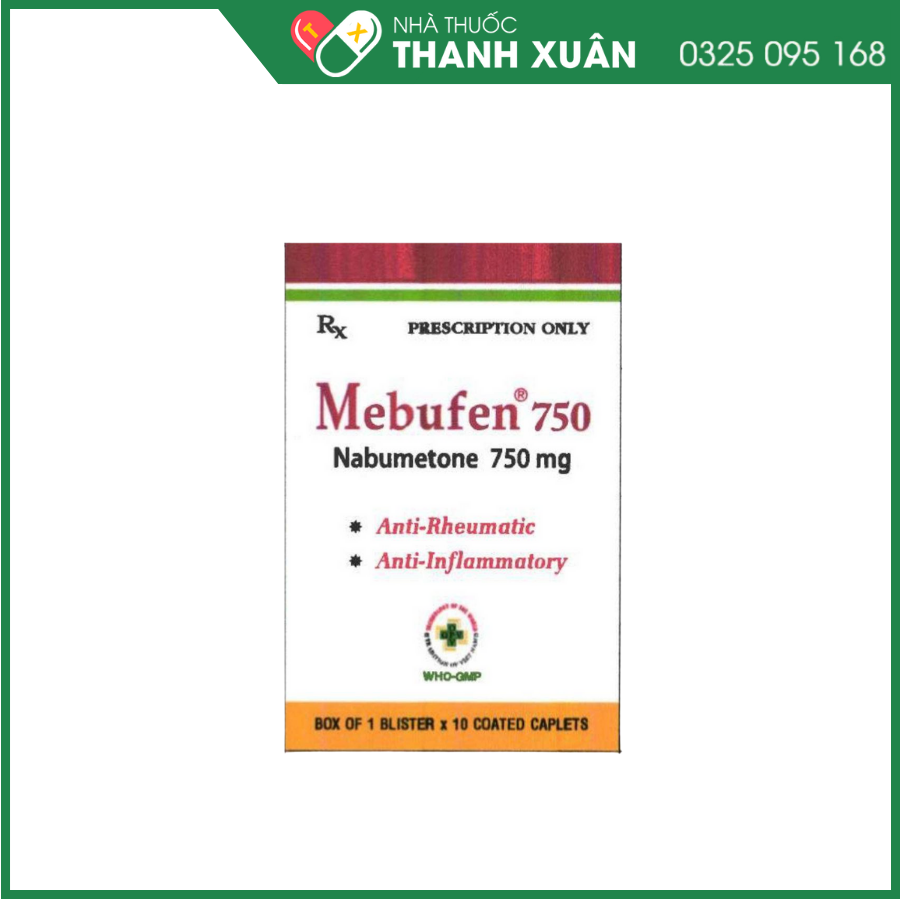 Mebufen 750 điều trị thoái hóa khớp và viêm khớp dạng thấp